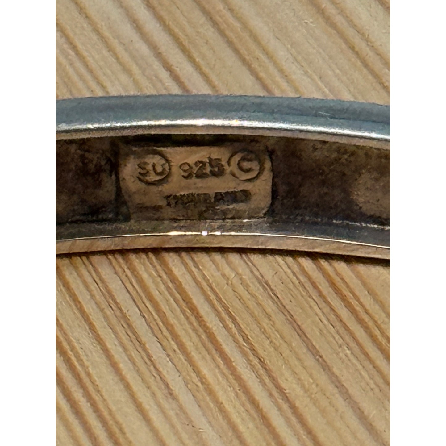 Vintage Italian 925 Sterling Silver Two Tone Gold Wash Textured Bracelet 7.25”