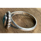 Sterling Silver Turquoise Composite Ring Size 8 Oval Southwest