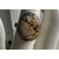 Sterling Silver Picture Jasper Ring 925 Size 7.5 Natural Earth Tone Stone