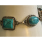 Vintage 925 Sterling Turquoise Bracelet 22.7g Adjustable Toggle Southwest Style
