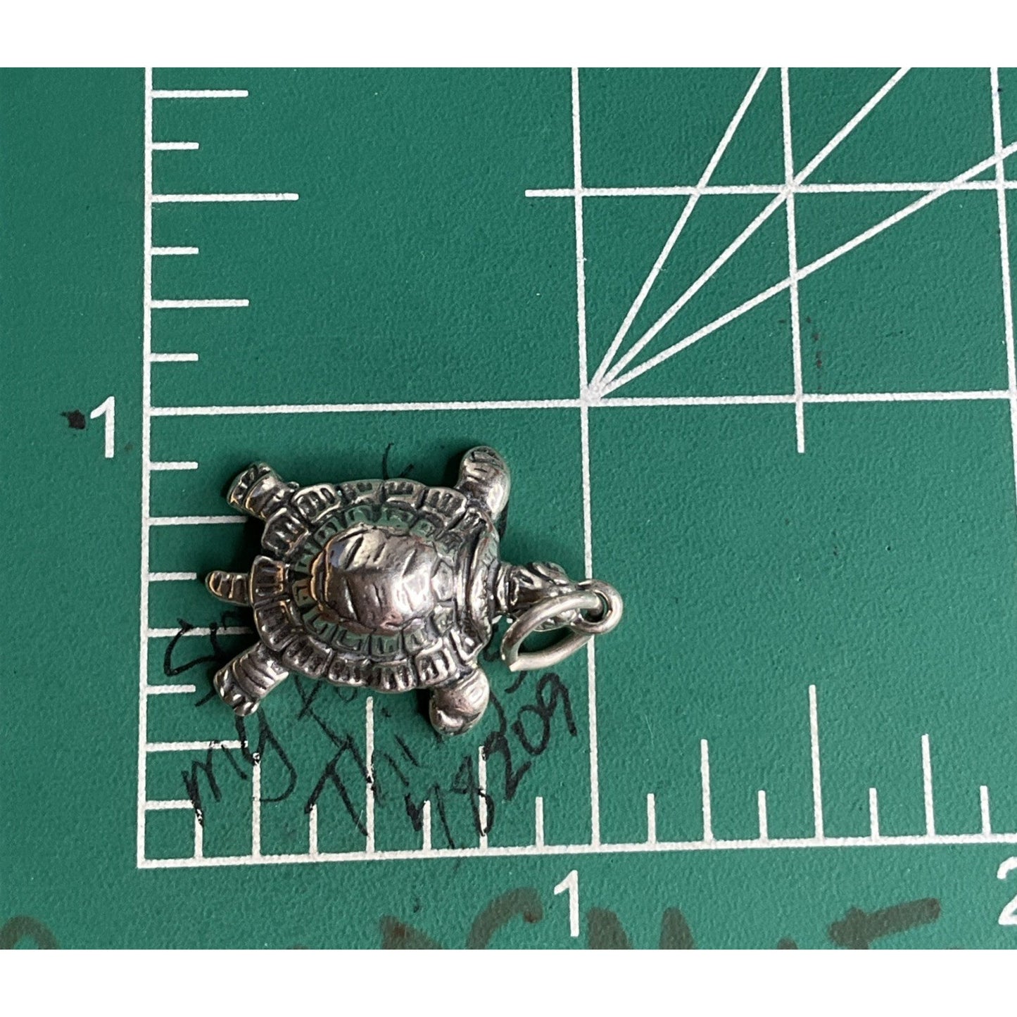 Vintage 925 Sterling Silver Sea Turtle Charm Pendant Coastal Beach Theme