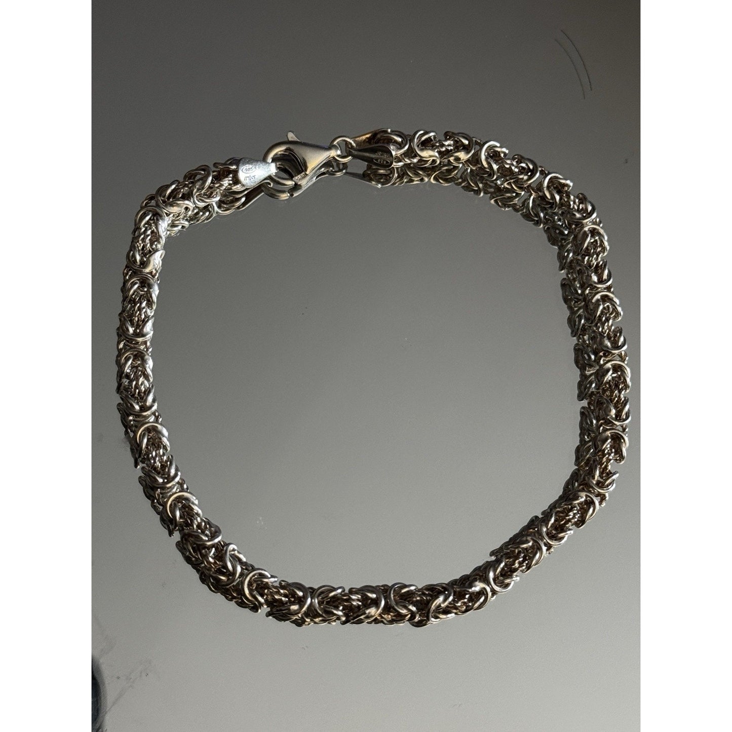 Vintage Milor 925 Italy Sterling Silver Byzantine King Bracelet 9.5” 11g