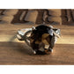Vintage 925 Sterling Silver Smoky Quartz Statement Ring Size 7