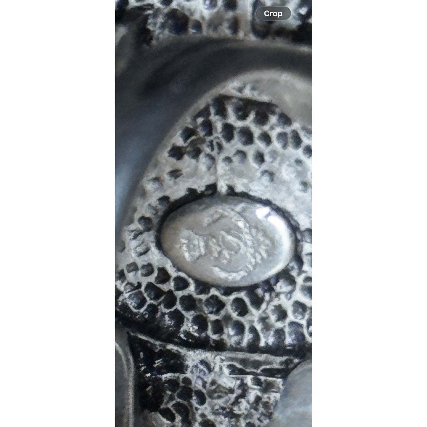 Vintage Premier Designs Hammered Oval Silver Tone Statement Ring Size 8.5 15grms