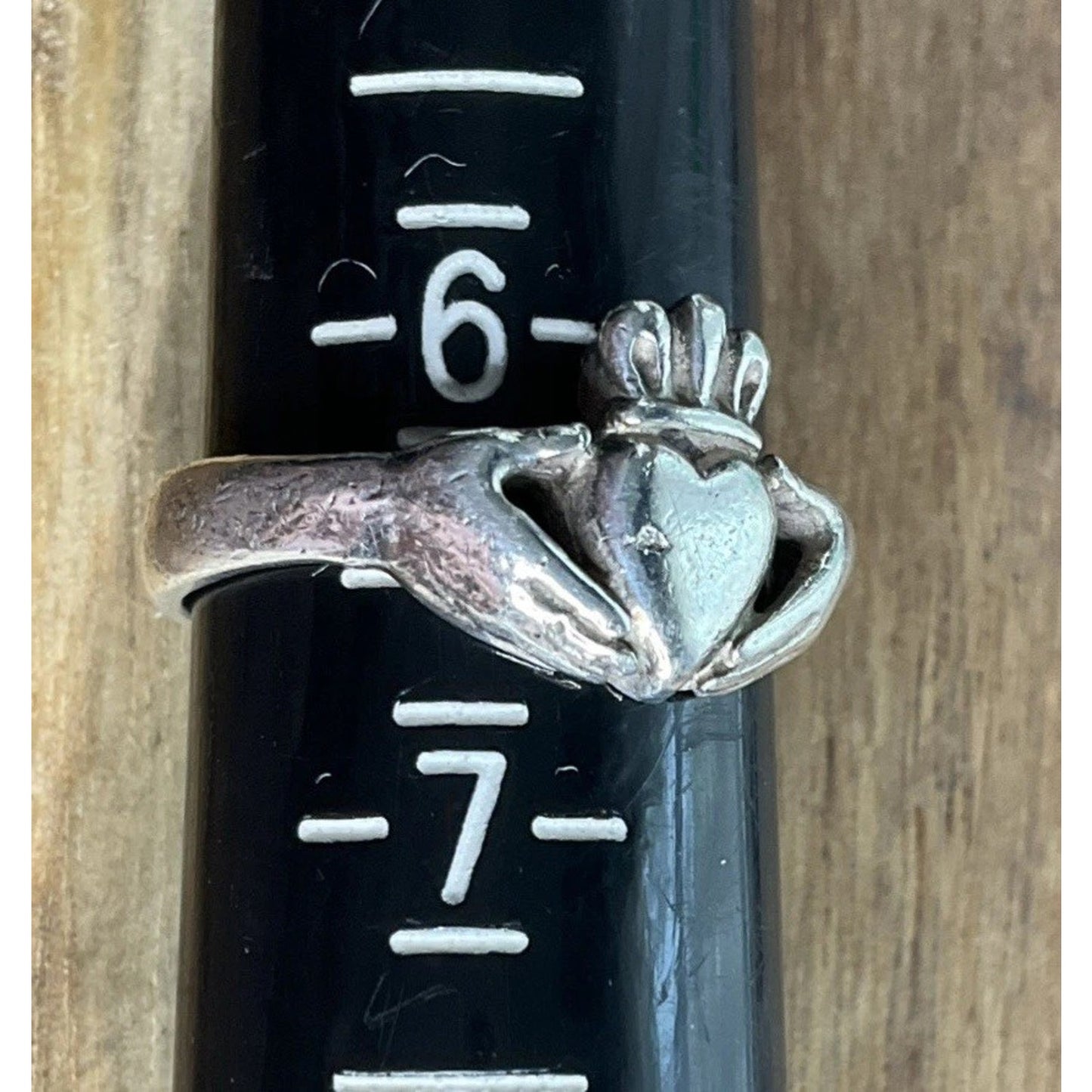 James Avery Retired Sterling Silver Claddagh Heart Ring Size 6.5