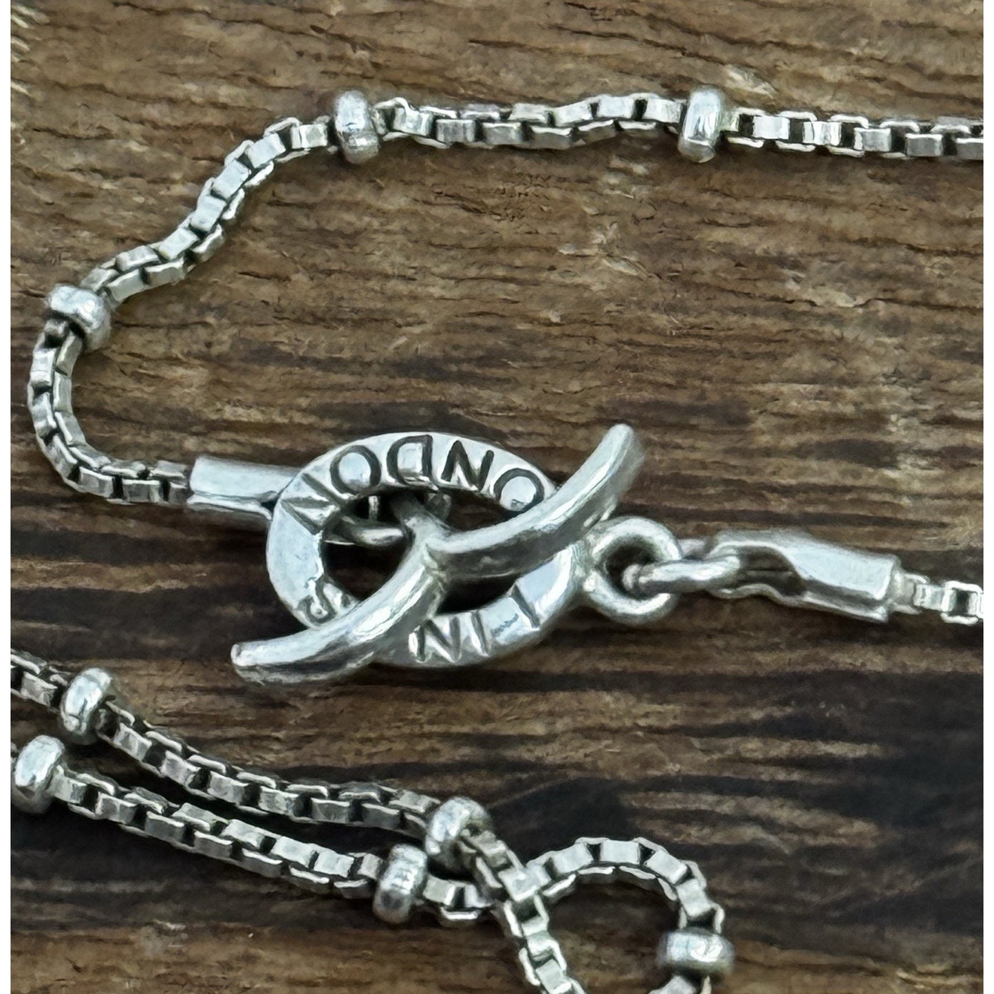 Vintage Links of London Bamboo Y Lariat Necklace Sterling Silver 925 18” Y2K