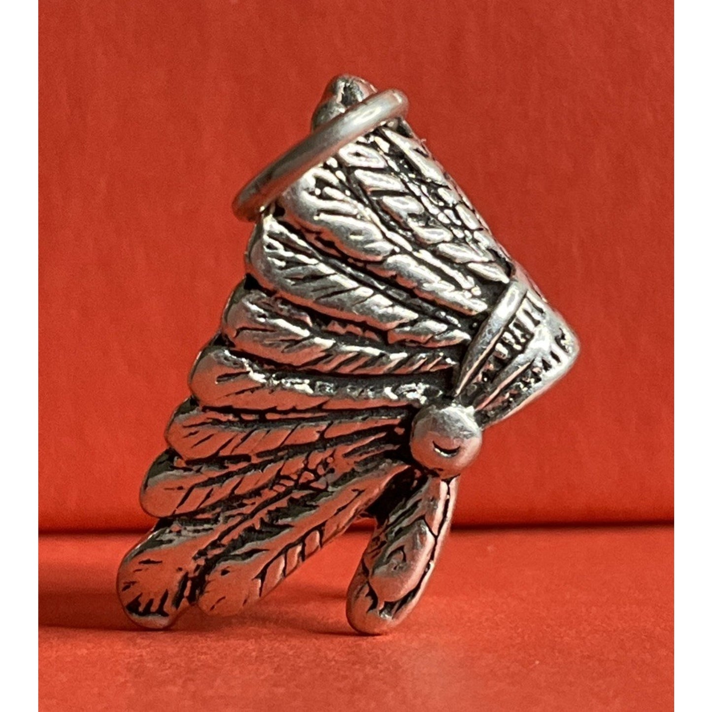 Vintage Sterling Silver Native American Headdress Charm
