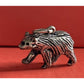 925 Sterling Silver 3D Grizzly Bear Charm