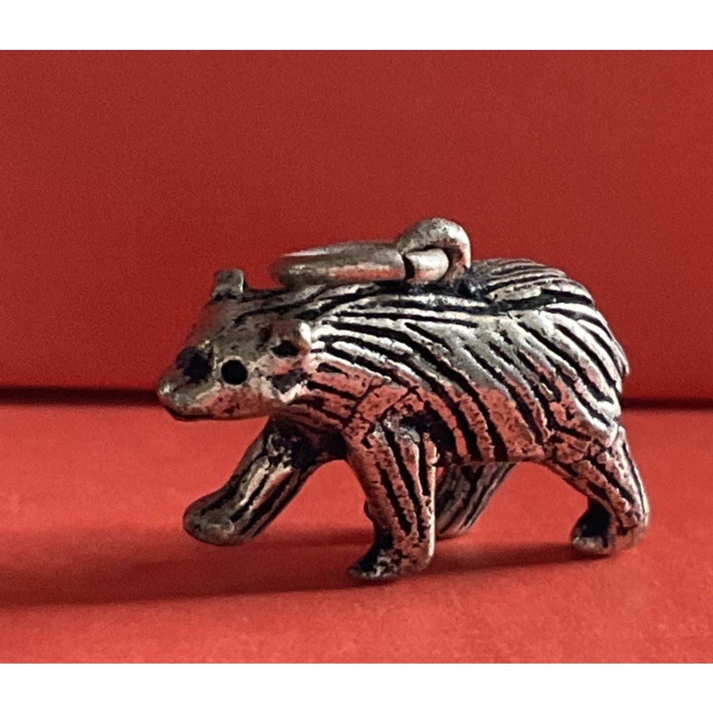 925 Sterling Silver 3D Grizzly Bear Charm