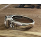 TM 925 Sterling Silver Square CZ Ring Size 7.5 Vintage Style Engagement Ring