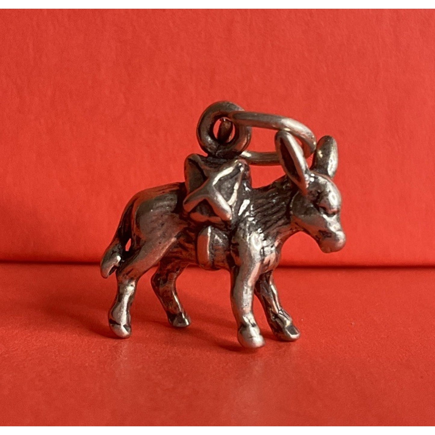 Vintage Sterling Silver Donkey Charm