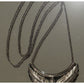Vintage Navajo Sterling Silver Pink Conch Dangle Feather Necklace Signed S Cline