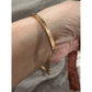 Michael Kors Rose Gold Pave Crystal MK Circle Hinged Adjustable Bracelet