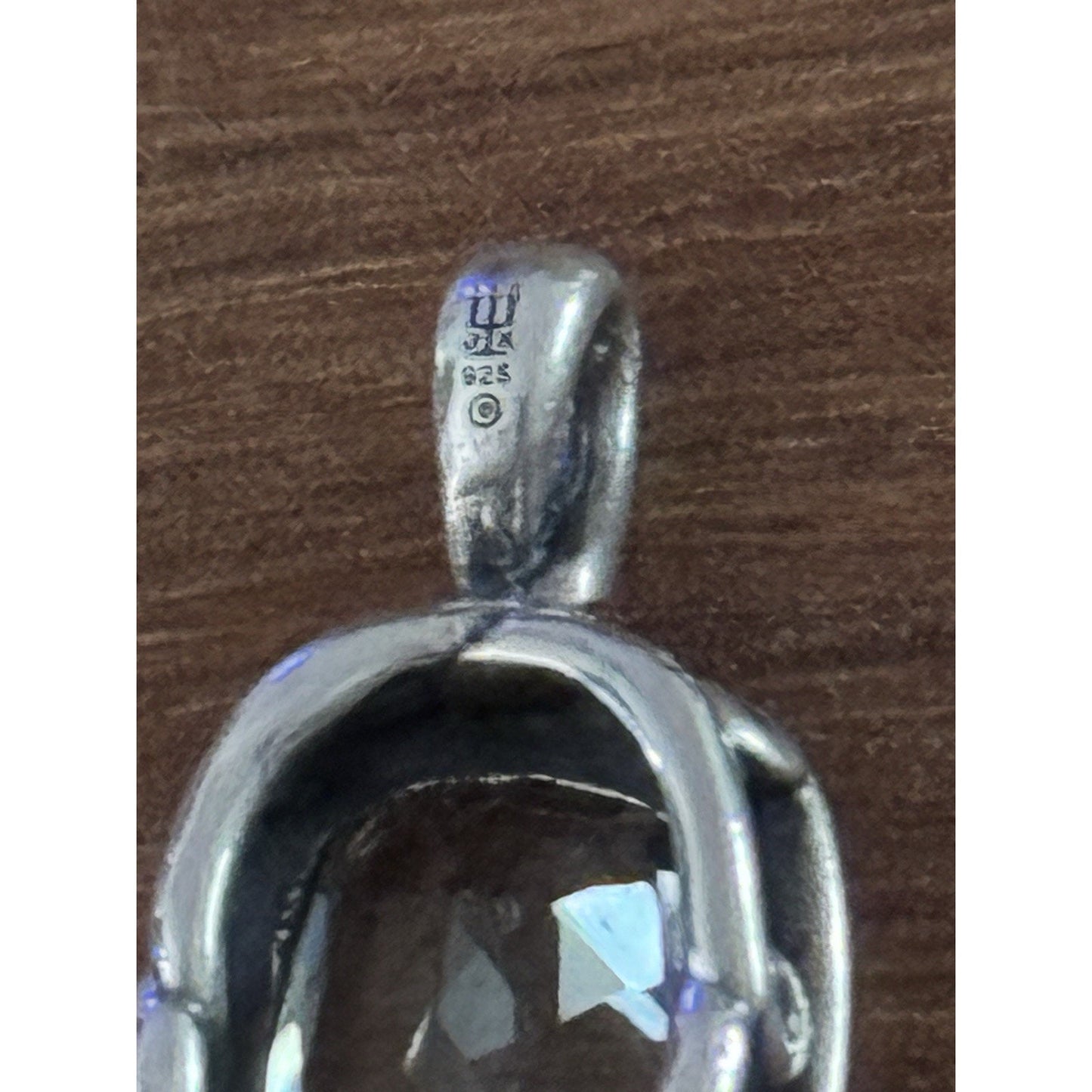 James Avery RETIRED Sterling Silver PRASIOLITE Pendant (CM 3304P1)