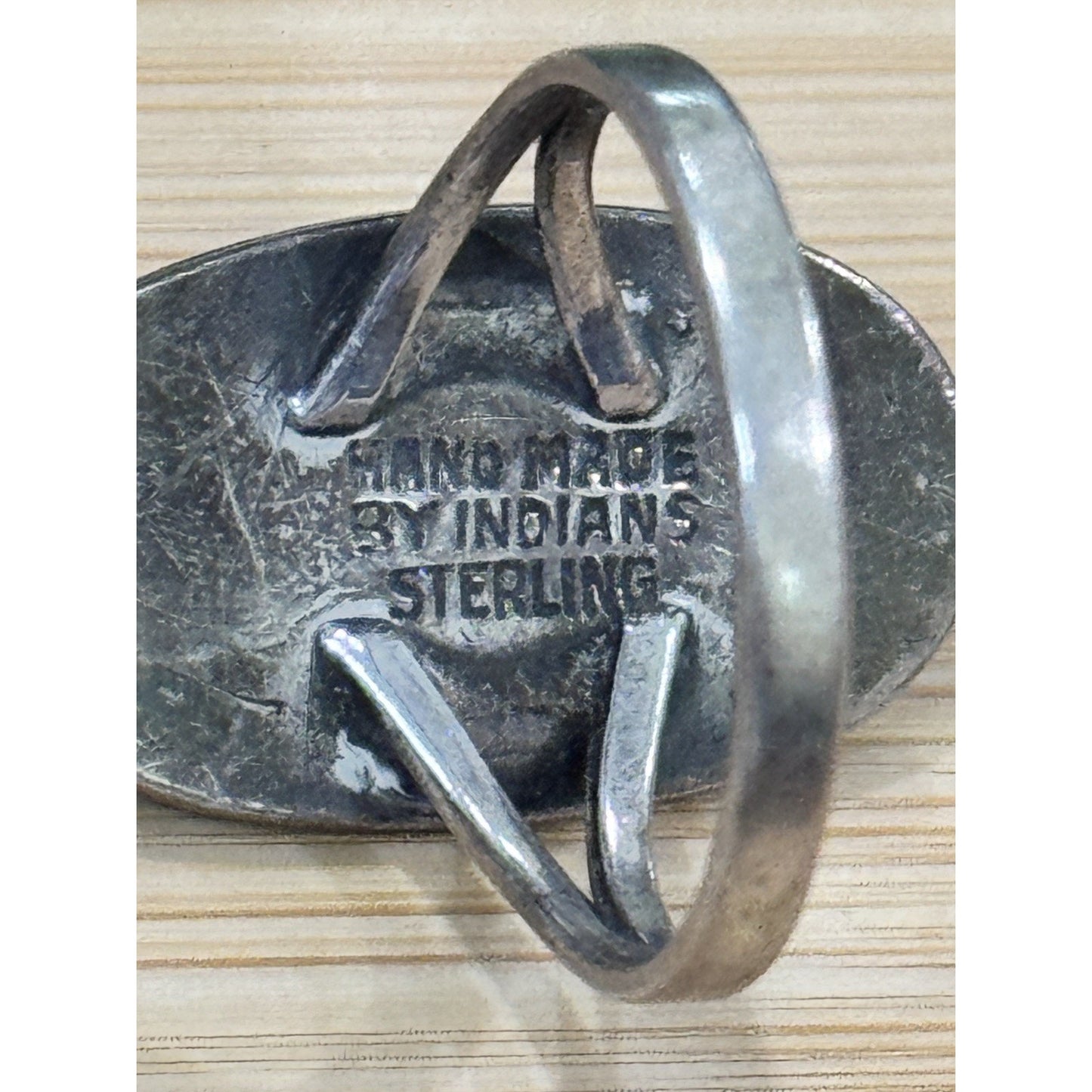 Vintage Native American Sterling Silver Black Onyx Ring Size 8.5 Signed Handmade