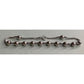 Italy 925 Sterling Silver Beaded Ball Box Chain Bracelet 7.5" 6g