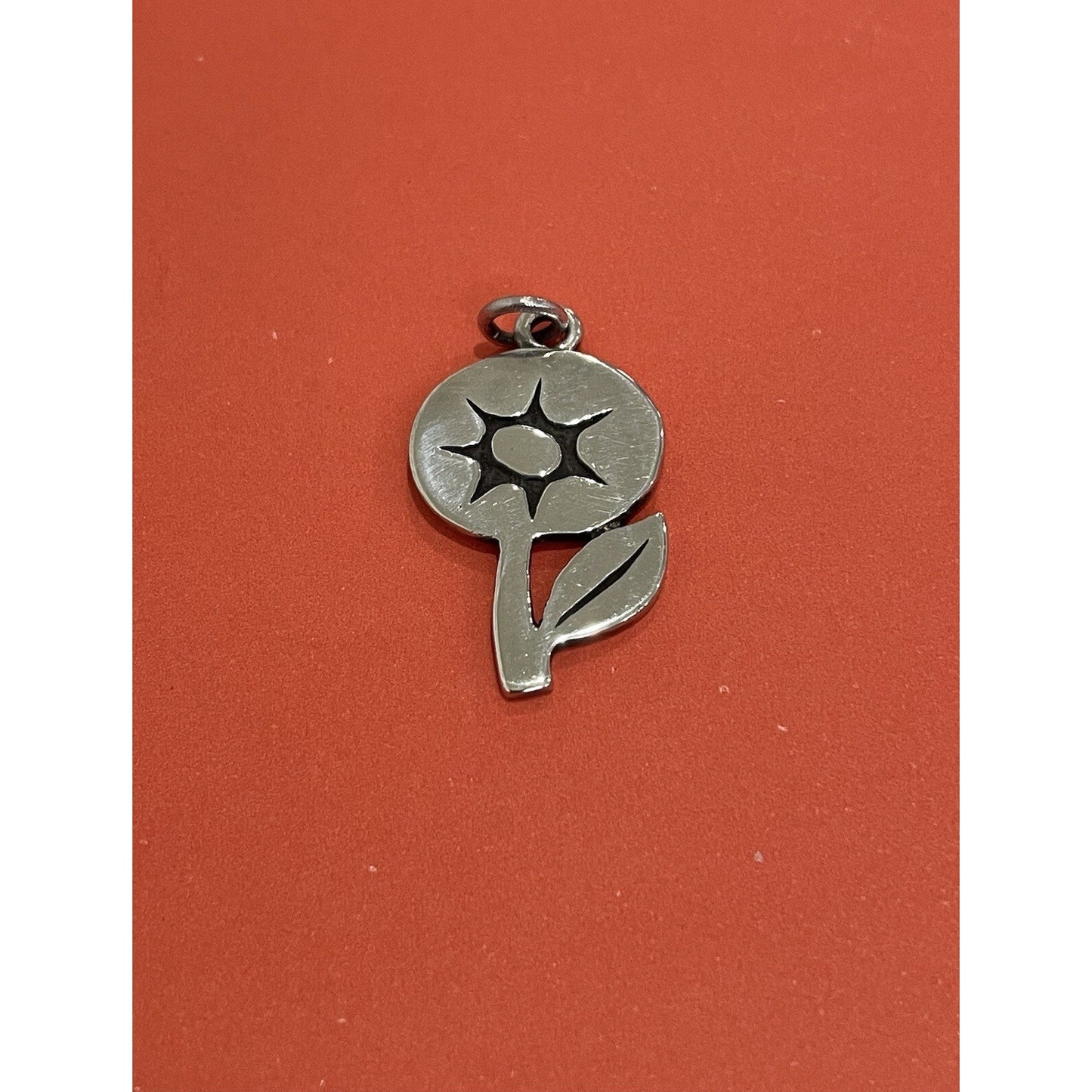 James Avery Retired Vintage Retro Large Silver Flower Charm Or Pendant Pre-Owned