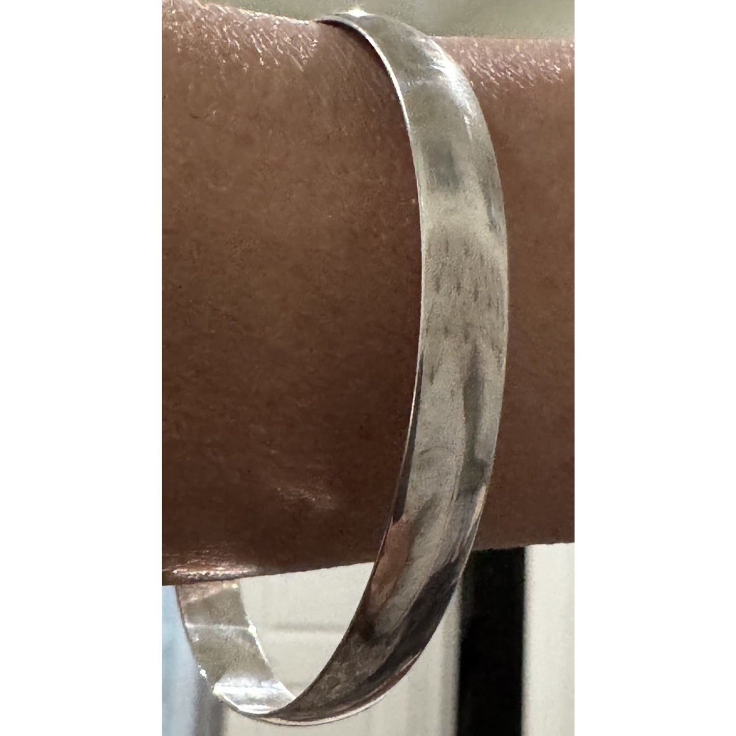 Vintage Solid Sterling Silver Smooth Domed Bangle Bracelet 15g Minimalist