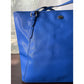 Coach Peyton Leather Cerulean Blue Zip Top Tote Bag Purse