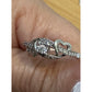 Vintage Sterling Silver Diamond Accent Sweetheart Double Heart Bypass Ring 6.5
