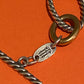 Preowned James Avery Retired HTF Chunky Silver and Bronze Changeable Necklace 20”