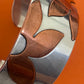 Preowned James Avery Retired Silver and Copper Floating Flowers Cuff Bracelet Size L