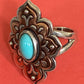 Preowned James Avery Retired Silver Tangier Silver Copper Turquoise Ring Size 8