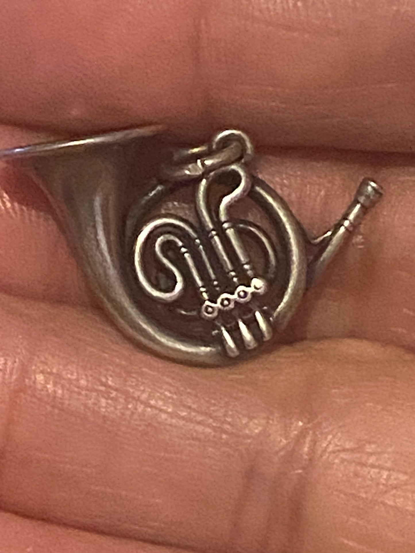 Preowned James Avery Retired Rare Silver French Horn Charm