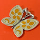 Preowned James Avery Retired Hard to Find Yellow Enameled Butterfly Pendant