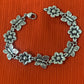 Preowned James Avery Retired HTF Butterflies and Blooms Flowers Bracelet