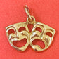 Preowned James Avery Retired Rare Hard to Find 14k Gold Theater Drama Mask Charm