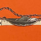 Preowned James Avery Retired HTF Large Silver 3 Feather Statement Necklace 19"