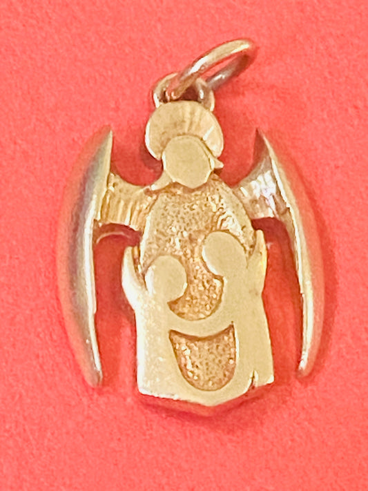 Preowned James Avery Retired Rare Hard to Find 14k Gold Guardian Angel Charm