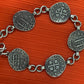 Preowned James Avery Retired HTF Rare Silver Pieces of Eight Bracelet