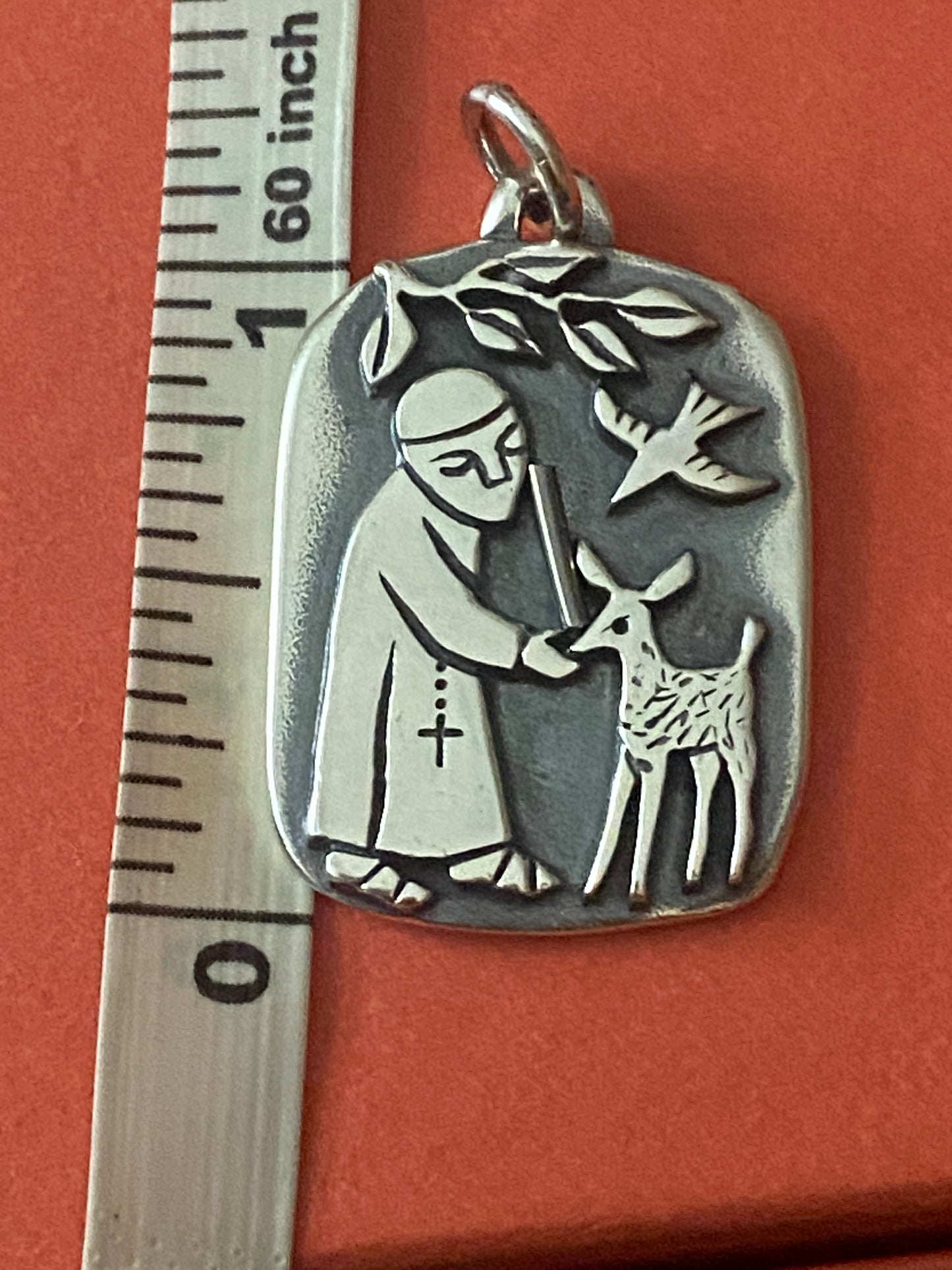 Preowned James Avery Silver Retired Silver St Francis Pendant