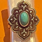 Pre-Owned James Avery Retired & HTF Tanger Silver and Copper Turquoise Ring Size 9.5