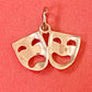 Preowned James Avery Retired Rare Hard to Find 14k Gold Theater Drama Mask Charm