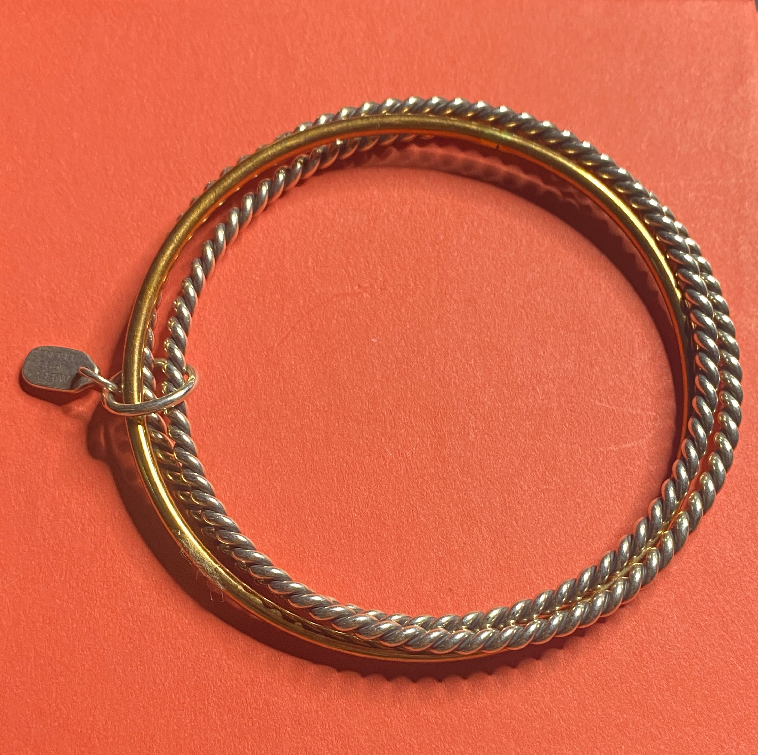 Sterling Silver James Avery Ichthus Fish Hook Bangle Bracelet