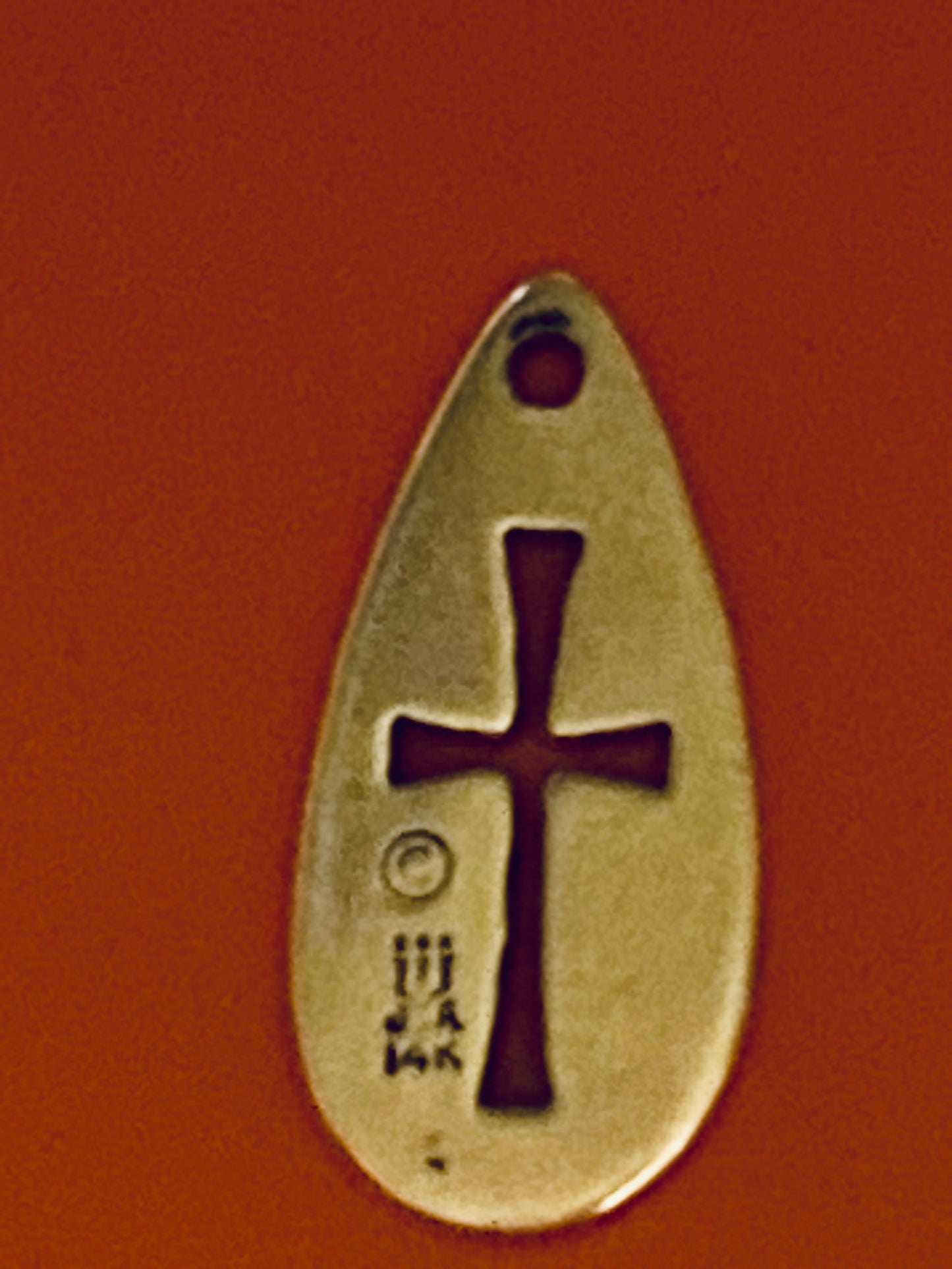 Preowned James Avery Retired 14k Teardrop Cross Charm