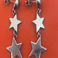 Preowned James Avery Retired RARE HARD TO FIND Silver Star Dangle Post Earrings