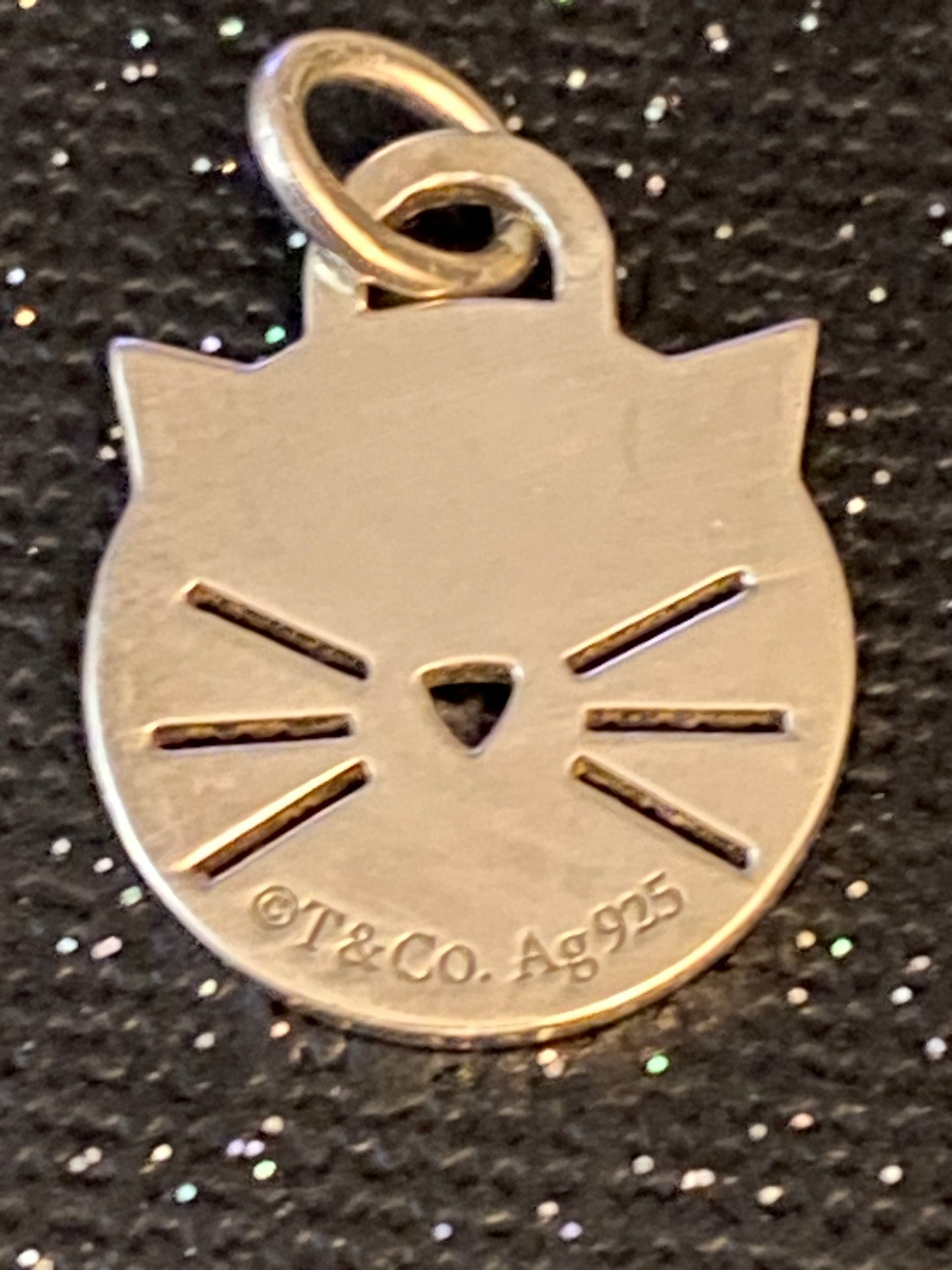 Preowned Return To Tiffany & Co Sterling Silver Kitten Cat Tag Charm