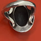 Preowned James Avery Retired Silver and Copper Hammered Dome Statement Ring Size 8.5