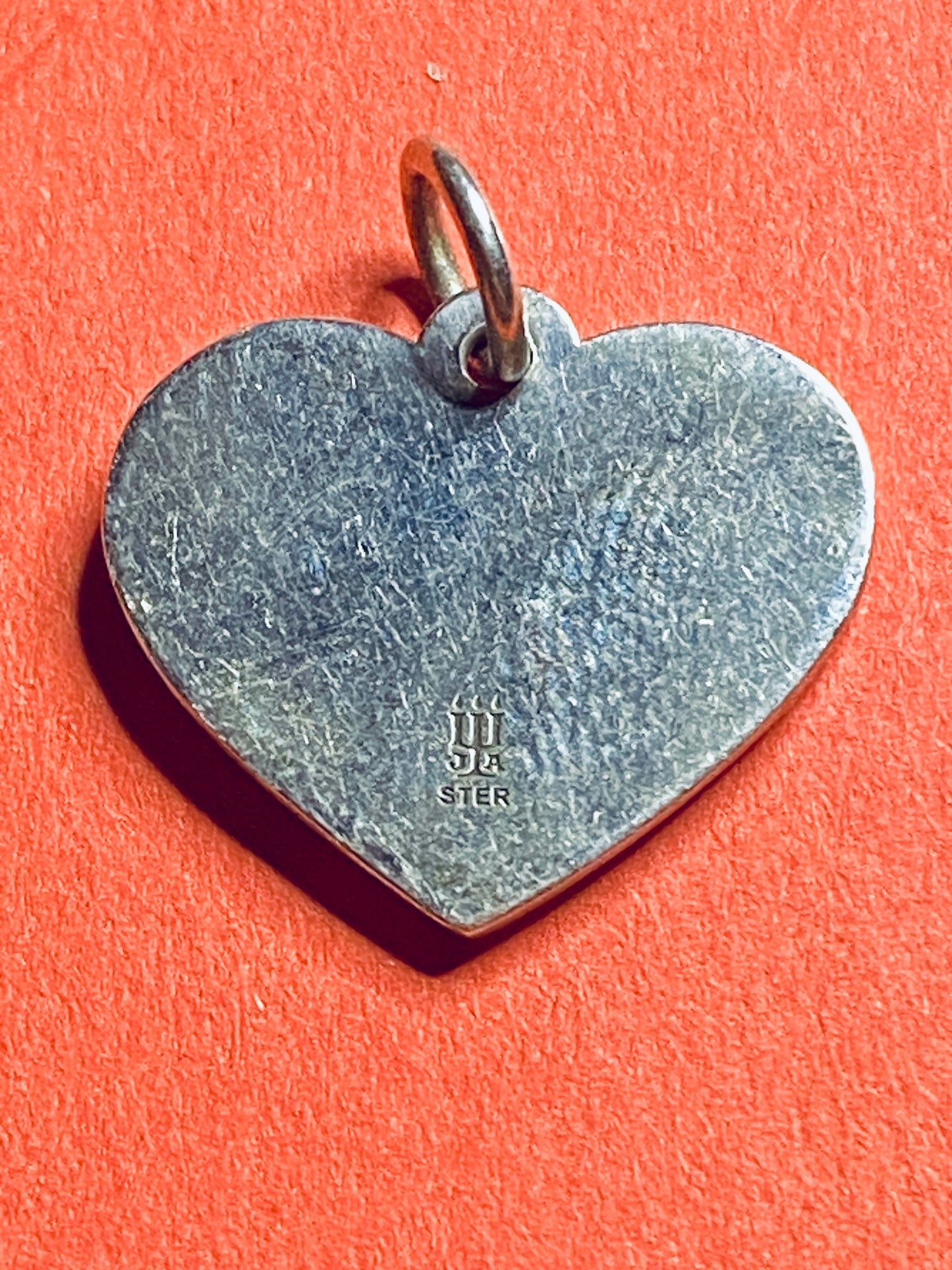 Preowned Retired Rare James Avery Aggies Mom Silver in a Heart Charm or Pendant