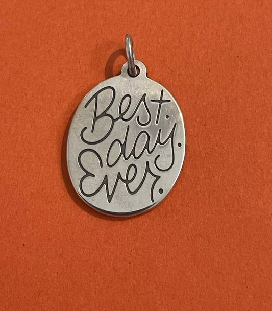 Preowned James Avery Silver Retired Best Day Ever Charm