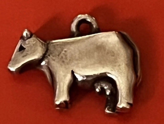 Preowned James Avery Retired Sterling Silver 3D Cow Charm