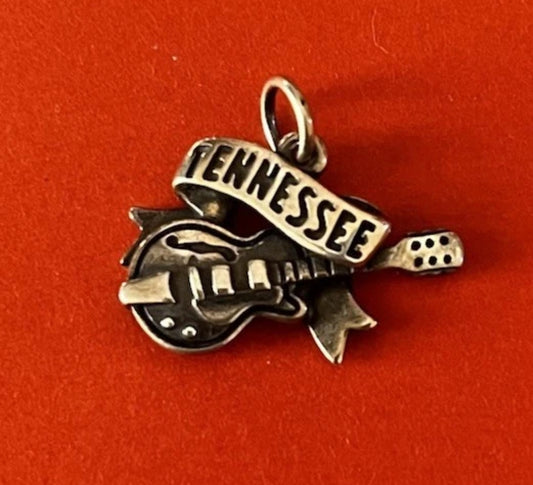 Preowned James Avery Retired Sterling Silver Tennessee Country Guitar Charm