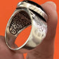 AUTHENTIC Native American Sterling Silver & Onyx Ring W/ Kokopelli Motifs 10.5