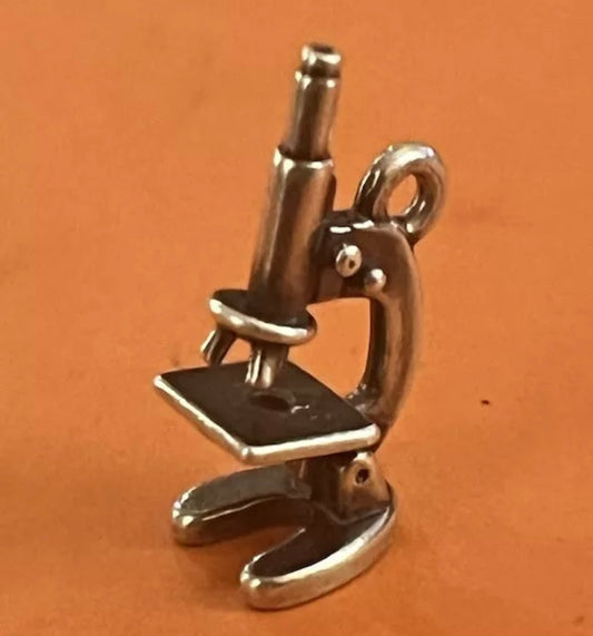 Preowned James Avery Retired Silver RARE Microscope Charm