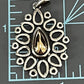 Preowned James Avery Retired 14k Gold & Sterling Silver Open Lattice Pendant