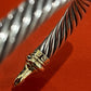 Preowned David Yurman 18k Gold And Silver Cable Buckle Bracelet 7mm